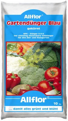 Produktbild von Allflor Gartendünger Blau 10kg für ca. 330 m², NPK Dünger 8-8-8