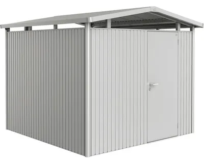 Produktbild von Biohort Panorama, Metallschuppen, Einzelbild, Giebeldach, Metallic-silber, Stahl, Metallic-silber