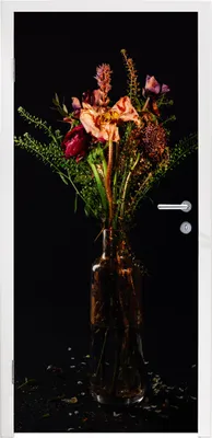 Produktbild von MuchoWow® Türtapete Selbstklebende Türfolie Stilleben - Blumen - Vase 85x215 cm Türposter Türaufkleber Klebefolie Türklebefolie - Aufkleber für türen - Türplakat - Dekoration