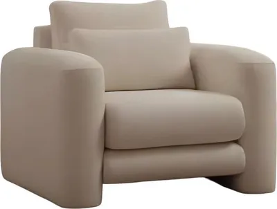 Immagine prodotto di Poltrona imbottita bianca Soggiorno moderno monoposto Elegante poltrona da cocktail