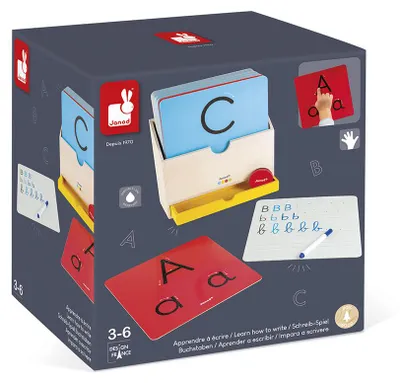 Immagine prodotto di Janod Lernspielzeug - Imparare a scrivere - Set di scrittura in legno per bambini