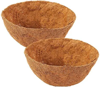 Obrázek produktu pro Kokosová vložka Ø 30 cm pro závěsné houpací sítě, kokosový květináč do zahrady, květináč, závěsné houpací sítě, náhradní díl z kokosu
