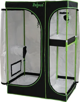 Produktbild von Zelsius Grow Tent 90 x 60 x 135 cm schwarz/grün Pflanzenzucht Indoor