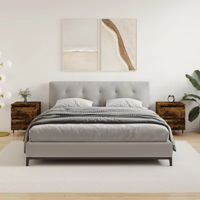 Immagine prodotto di vidaXL Comodini 2 pz. Rovere fumé 40x35x50 cm materiale a base di legno