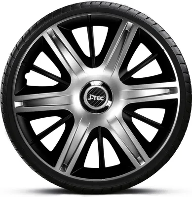 Produktbild von Radkappen Radzierblenden SATZ (4Stück) 15 Zoll MAXIMUS SILVER BLACK Z460842