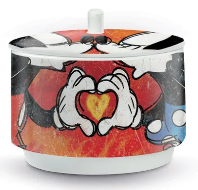 Zdjęcie produktu dla Egan DISNEY LOVE SWEET LOVE Czerwona cukiernica Ø 9 cm