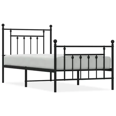 Immagine prodotto di vidaXL Struttura letto con testiera e pediera in metallo nero 90x200 cm