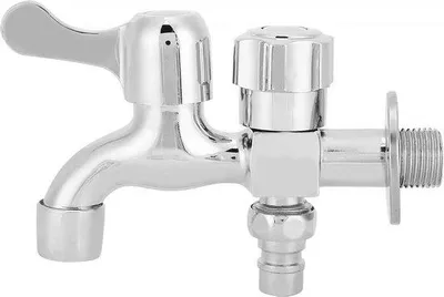 Immagine prodotto di Valvola di scarico doppia G1/2" in argento, raffreddamento singolo, lega