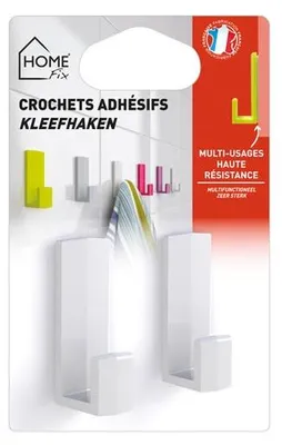 Image de Crochet Adhésif Home Fix Blanc Gm Bl2 - Home Fix