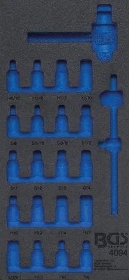 Produktbild von BGS 4094-1 Werkstattwageneinlage 1/3, leer für: Ölwannen Spezialeinsätze und Ölfilterkettenschlüssel, 22-tlg.