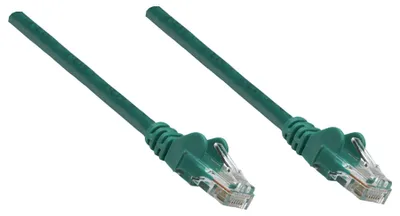 Produktbild von Intellinet Premium Netzwerkkabel, Cat6a, S/FTP, 100% Kupfer, Cat6a-, LS0H, RJ45-Stecker/RJ45-Stecker, 0,25 m, grün, 0,25 m, Cat6a, S/FTP (S-STP), RJ-45, RJ-45, Grün