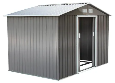 Image de Abri de jardin en acier galvanisé - 2,77 x 1,95 m - avec porte coulissante et ventilation
