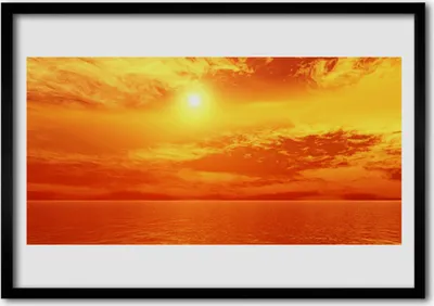 Produktbild von Bild 70x50 MDF-Rahmen Wandkunst Sun Sea Landschaft