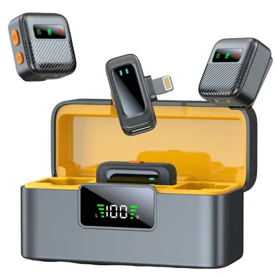 Produktbild von Wireless Lavalier Mikrofon,Mikrofon für iPhone/Android,Plug & Play Lavalier Mikrofon,Mikrofon Handy für Live Streaming,YouTube,TikToK
