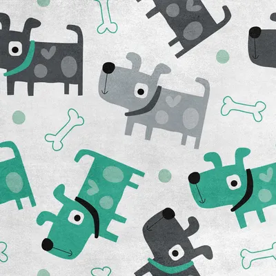 Imagen del producto de Tela de terciopelo con motivos de perro y hueso, ideal para coser