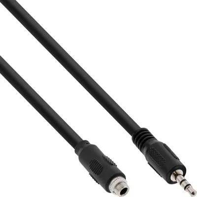 Zdjęcie produktu dla InLine 99303P, 3.5mm, Męska, 3.5mm, Żeńska, 0,6 m, Czarny