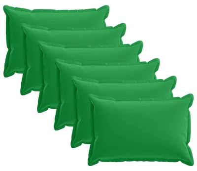 Productafbeelding van vidaXL Kussenhoezen, 6 stuks, HOUTEN, groen, 50 x 70 cm, polyester