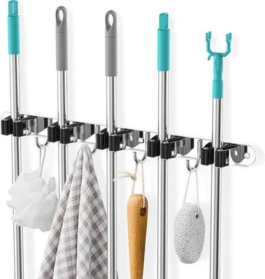 Produktbild von Selbstklebender Stahlhalter für 5 Haken und Werkzeuge