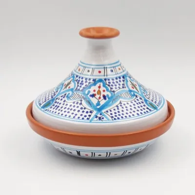 Zdjęcie produktu dla Pojedynczy rozkloszowany marokański tadżin Turquoise - D 22 cm
