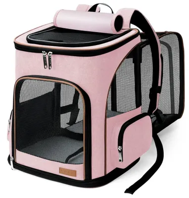 Haustierrucksack für Katzen & kleine Hunde, faltbar, mit Sicherheitsleine