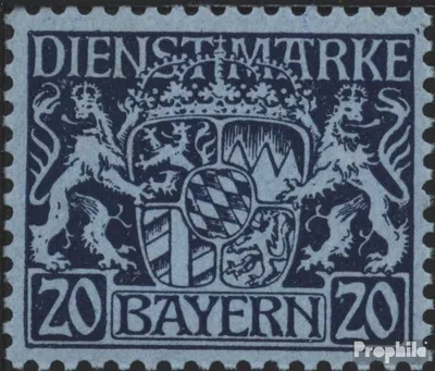Produktbild von Briefmarken Bayern 1916 Mi D20 gestempelt Staatswappen