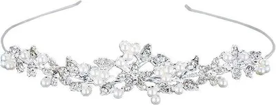 Produktbild von Silberne Tiara Kristallen Krone Diadem für Hochzeit mit Geburtstag und Feierliche Gelegenheit