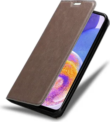 Produktbild von Cadorabo Hülle für Samsung Galaxy A23 4G Schutz Hülle in Braun Handyhülle Etui Case Cover Magnetverschluss