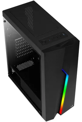 Zdjęcie produktu dla AeroCool Geh Midi Bolt Black RGB MicroATX/ATX/Mini-ITX o.N.