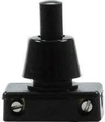 Produktbild von Druckschalter OFF-ON einpolig Einbau 8mm Bohrloch 2A/250V schwarz 1 Stück