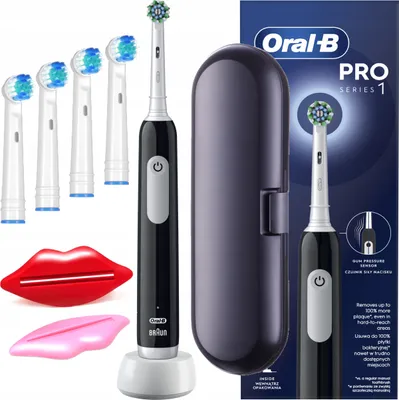 Produktbild von Oral-B | Elektrische Zahnbürste - Pro Series 1 - Schwarz - Effektive Reinigung - Inkl. Etui und Zubehör