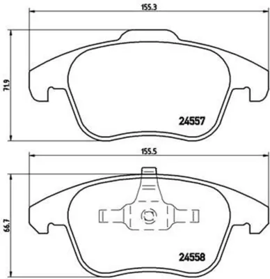 Produktbild von Brembo Bremsbelagsatz, Scheibenbremse Vorderachse P 61 086