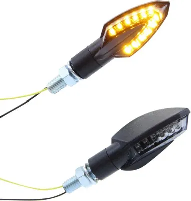 Produktbild von Motorrad LED Mini-Blinker Vinci schwarz getönt - 4er Set