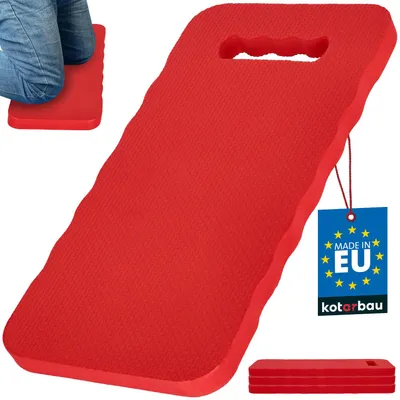 Produktbild von KOTARBAU® 3er Set Kniebrett Kniematte Garten 40 x 20 cm Kniebank für Gartenarbeit Kniekissen Garten Knieschoner Rot aus EVA-Schaum Arbeitsmatte