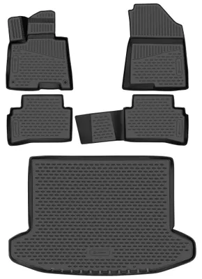 Produktbild von Gummi Kofferraumwanne + Fußmatten Set für Kia Sportage 5 NQ, Bj. 1/2022-