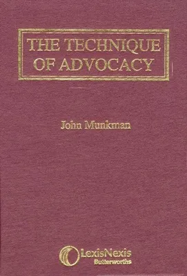 Produktbild von Munkman: The Technique of Advocacy