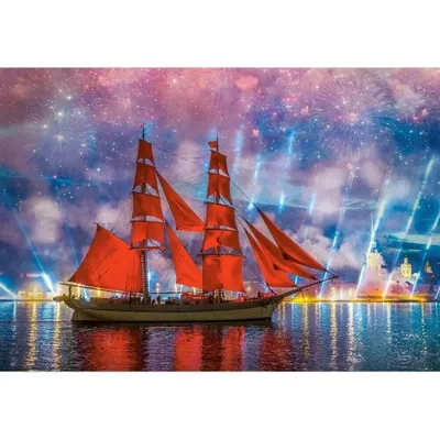 Zdjęcie produktu dla Castorland Red Frigate 1000 pcs, 1000 szt., Statki, 9 lat(a)
