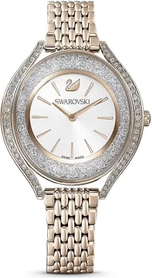 Image de Swarovski Crystalline Aura Uhr, Schweizer Produktion, Metallarmband, Goldfarben, Champagne-vergoldetes Finish CRYSTALLINE AURA MB PCG/WHT/PCG 5519456/Abverkauf nur solange Vorrat reicht