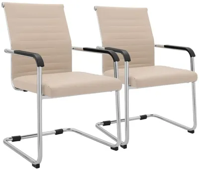 Image de Deux chaises de conférence Hakon, couleur crème