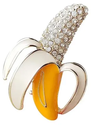 Produktbild von ARFUKA Broschen für Kleidung Strass Banane Brosche Anstecknadel Brosch Anstecker