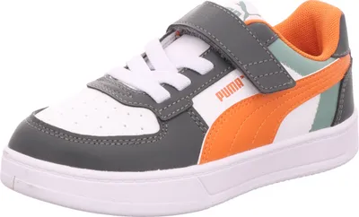 Produktbild von Puma Kinder-Jungen-Sneaker-Slipper-Klettschuh Puma Caven 2.0 Block AC+ PS Grün-Weiß-Orange, Farbe:multicolor, EU Größe:31