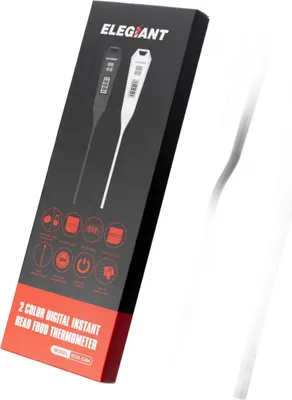 Produktbild von Elegiant EOX-3304 LCD Fleischthermometer – Digitales Küchenthermometer Set (2 Stück) | Schnelle Temperaturmessung mit Edelstahlsonde für Grill, BBQ & Küche