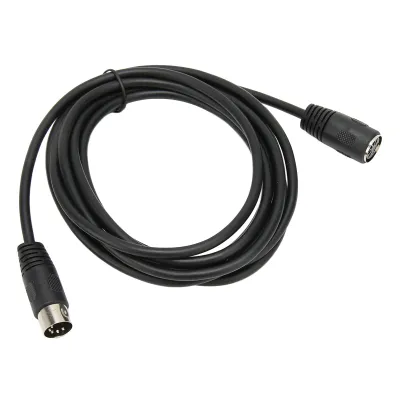 Zdjęcie produktu dla 5-pinowy przedłużacz MIDI, 5-pinowy przedłużacz klawiatury MIDI, 5-pinowy kabel DIN męski na żeński, 5-pinowy przedłużacz MIDI, 5-pinowy kabel adaptera MIDI, przedłużacz MIDI DIN