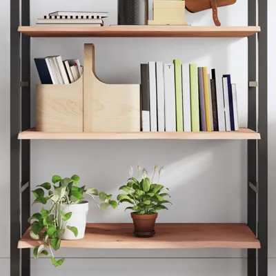 Produktbild von Möbel Wandregal 80x40x2 cm Massivholz Eiche Unbehandelt - Wandregale 363545
