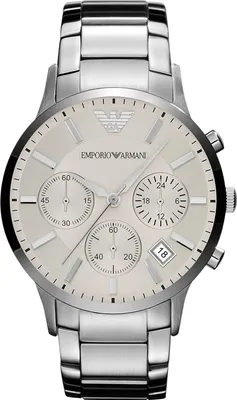 A close-up studio shot of a men's wristwatch.