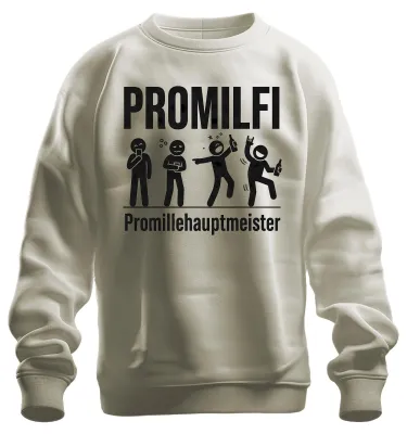 Immagine prodotto di PROMILFI: Campione di promille, divertente, bere, birra, alcol, felpa, maglione, natura, taglia M