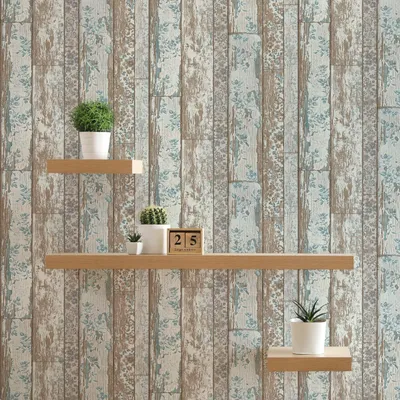 Produktbild von TADESSI Tapete Holz Mateo M1-No.155 Vliestapete Blau Braun Tapete in Holzoptik Wohnzimmer Schlafzimmer Küche