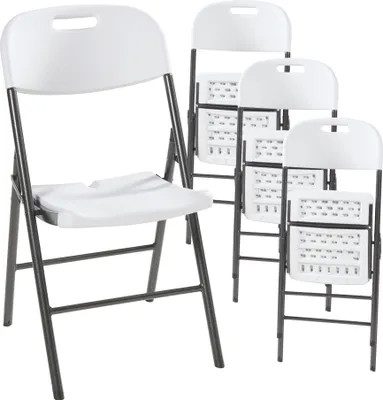 Produktbild von Klappstuhl 'Ljusnarsberg' 4er Set 87x46x53cm Kunststoff Weiß
