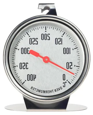 Productafbeelding van Oventhermometer Roestvrij Staal - Keukenthermometer Grill - Nauwkeurig Koken Bakken - Dubbel Display C/F - 0-400 Graden - Zilver