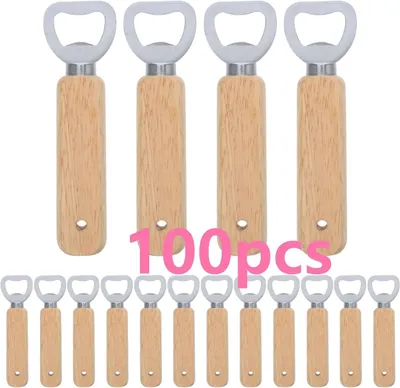 Immagine prodotto di Apertiscatole, con manico in legno, design portatile, confezione da 100 pezzi