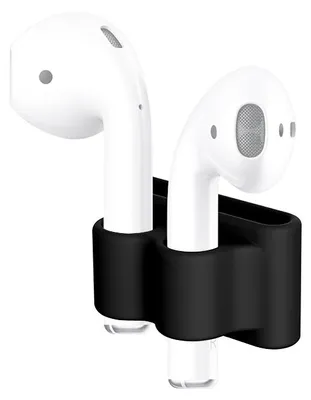 Obrázek produktu pro Držák proti ztrátě pro bezdrátová sluchátka Apple AirPods 1 / 2 Černé příslušenství